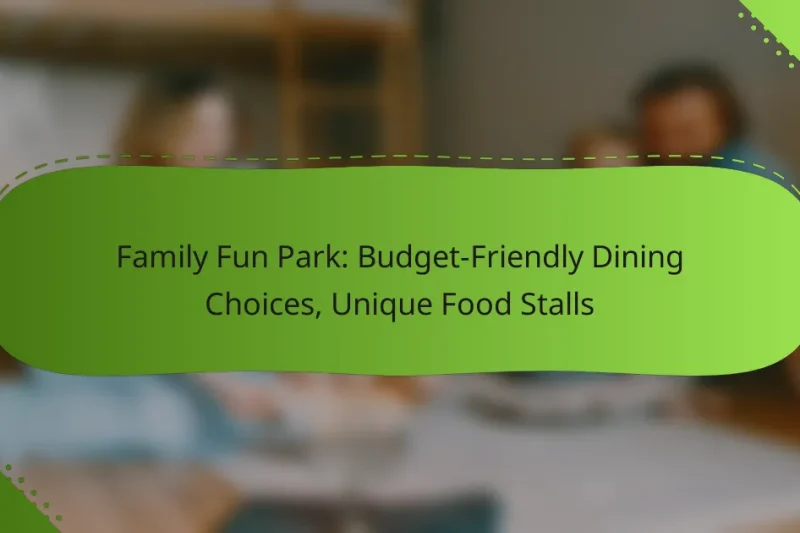 Family Fun Park: Budget-Friendly Dining Choices, Unique Food Stalls