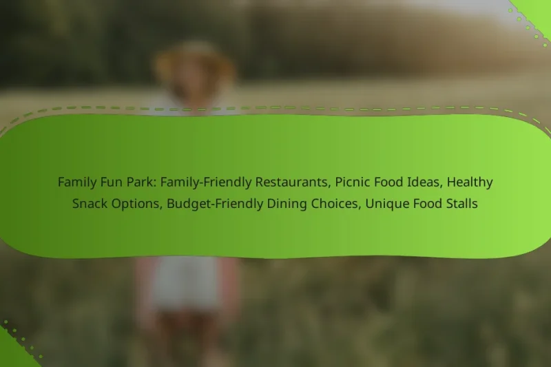Family Fun Park: Family-Friendly Restaurants, Picnic Food Ideas, Healthy Snack Options, Budget-Friendly Dining Choices, Unique Food Stalls