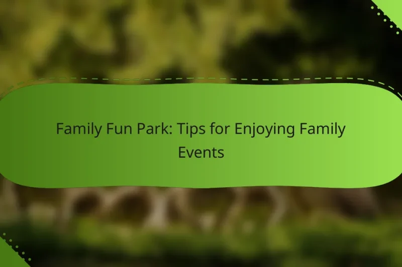 Family Fun Park: Tips for Enjoying Family Events