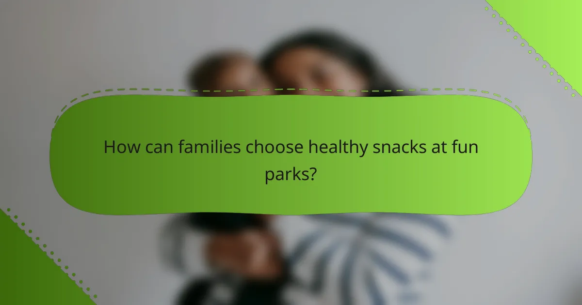 How can families choose healthy snacks at fun parks?