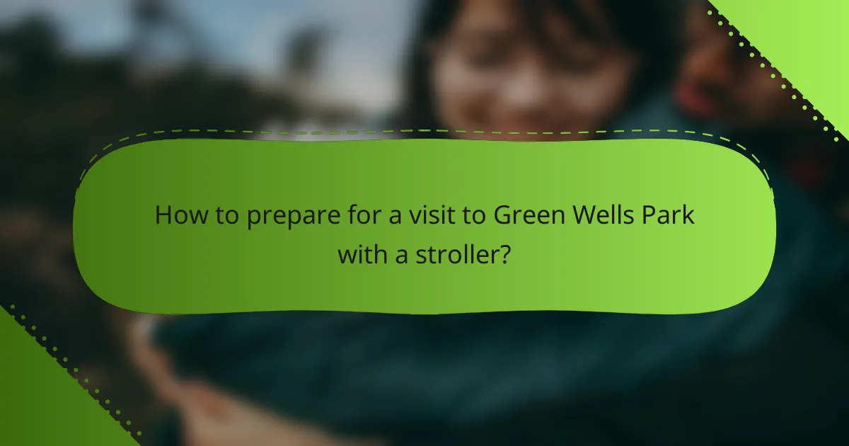 How to prepare for a visit to Green Wells Park with a stroller?