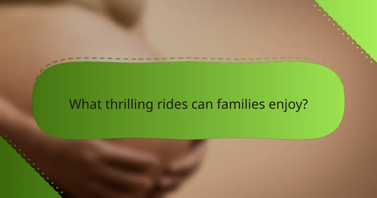 What thrilling rides can families enjoy?
